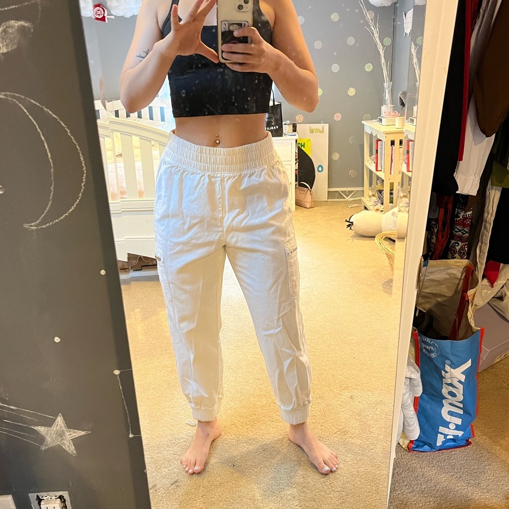 White Cargo Pants